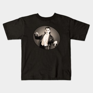 Count Dracula Portrait (Sepia) Kids T-Shirt